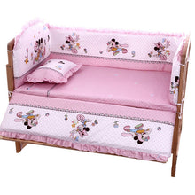 Load image into Gallery viewer, 5Pcs/Set Cartoon Animated Crib Bed Bumper For Newborns 100%Cotton Comfortable Children's Bed Protector Baby Washable Bedding Set