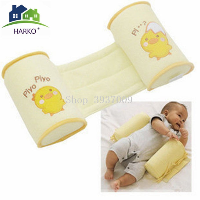 HARKO Baby Crib Infant Baby Toddler Safe 100% Cotton Anti Roll Pillow Sleep Flat Head Positioner
