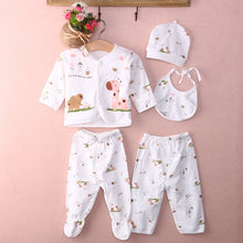 Load image into Gallery viewer, 0-3M Newborn Baby Unisex Clothes Underwear Animal Print Shirt and Pants 2PCS Boys Girls Cotton Soft