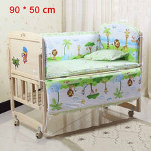 Load image into Gallery viewer, 5Pcs/Set Cartoon Animated Crib Bed Bumper For Newborns 100%Cotton Comfortable Children's Bed Protector Baby Washable Bedding Set