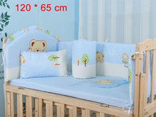 Load image into Gallery viewer, 5Pcs/Set Cartoon Animated Crib Bed Bumper For Newborns 100%Cotton Comfortable Children's Bed Protector Baby Washable Bedding Set