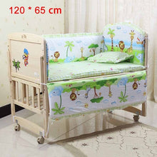 Load image into Gallery viewer, 5Pcs/Set Cartoon Animated Crib Bed Bumper For Newborns 100%Cotton Comfortable Children's Bed Protector Baby Washable Bedding Set