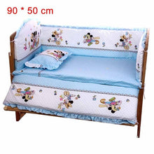 Load image into Gallery viewer, 5Pcs/Set Cartoon Animated Crib Bed Bumper For Newborns 100%Cotton Comfortable Children's Bed Protector Baby Washable Bedding Set