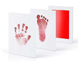 Footprint Imprint Kit Baby Ink Pad Storage Memento Ink Newborn Photo Frame Kits Baby Souvenir Drawer Inkless Handprint Casting