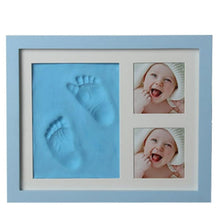 Load image into Gallery viewer, Baby Hand&amp;Foot Print Hands Feet Mold Maker Bebe Baby Photo Frame With Cover Fingerprint Mud Set Baby Growth Memorial Gift
