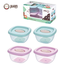 Load image into Gallery viewer, JIAYI Baby Food Storage Container for mixture Reusable Snack Box Jars baby essentials Safely Freeze Heat  4oz Pack of 4