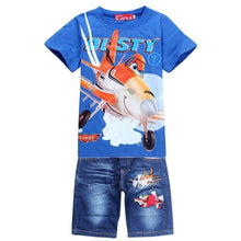 Load image into Gallery viewer, Children Boys Summer Spiderman Kids Clothing Sets Baby Kids T Shirt Jeans Shorts Toddler Boys Denim Pants Sports Clothes Set