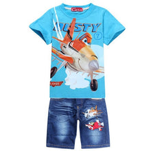Load image into Gallery viewer, Children Boys Summer Spiderman Kids Clothing Sets Baby Kids T Shirt Jeans Shorts Toddler Boys Denim Pants Sports Clothes Set