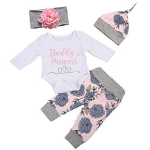 Load image into Gallery viewer, Newborn Infant Baby Clothes Set Girl&#39;s Bodysuit +Pants Leggings +Hat Suits Baby Girl Clothes